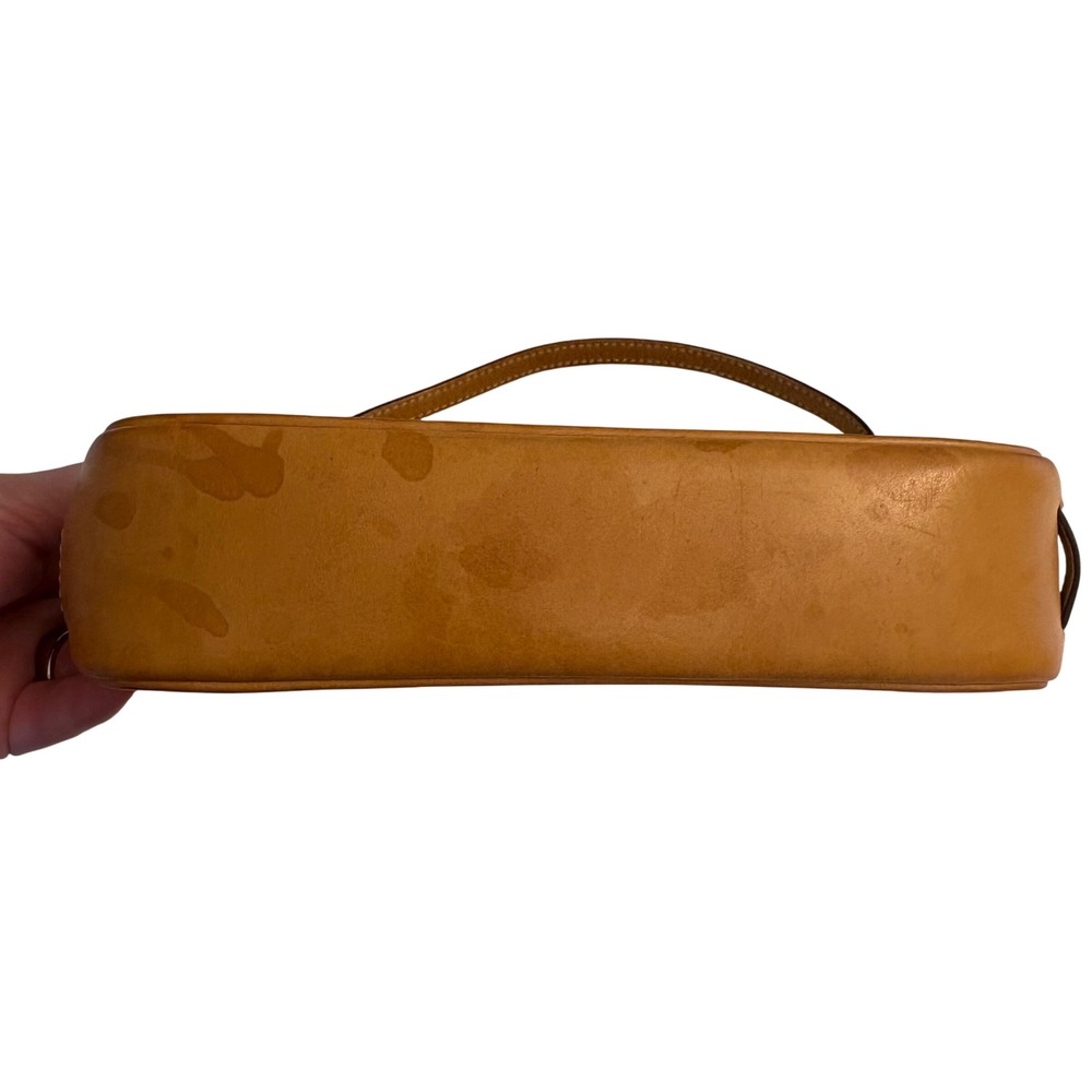 Vintage Coach Signature Demi Canvas Leather Y2K Shoulder Bag Brown Tan 6094 - Picture 11 of 16